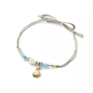 마라니하와이 미상가 문 행운과 액세서리 파워 스톤 천연석 참 크리스탈 문스톤 담수 진주 아쿠아마린 풍수