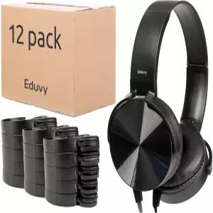 교실용 벌크 헤드폰 학생용 내구성 있는 유선 학교용 12팩 교사는 초등학교부터 대학교까지 물품을