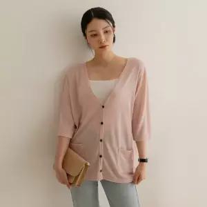 [66-110] 너엔 시스루 브이 칠부 가디건