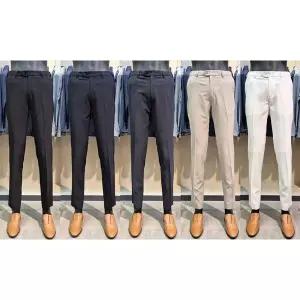 [바쏘](마산점)워셔블 구김제로 스판 히든밴드 남성 여름 바지 5종 [블랙/네이비/다크그레이/베이지/화...