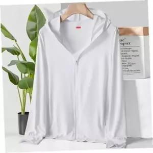 [RIZPICK]바람막이점퍼 썸머룩 남성 자외선차단 후드집업 XL 화이트 여름점퍼