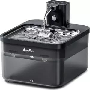 다우니포츠 고양이 분수 무선 84/25리터 퍼싱크 실내용 애완동물 모션 센서가 장착된 배터리 작동 식수대