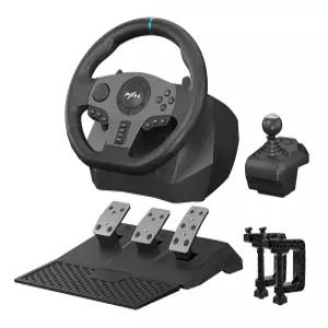 PC One Series X/S NSwitch용 페달 및 시프터 270/900도 게이밍 스티어링 휠이 장착된 PXN V9 레이싱