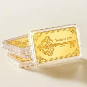 [비앤비골드] [가죽케이스증정] 24K 순금 행운 열쇠 골드바 0.1g
