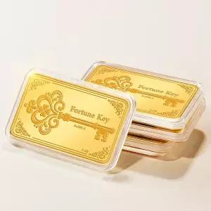 [비앤비골드] [가죽케이스증정] 24K 순금 행운 열쇠 골드바 0.2g