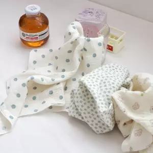 이중 거즈 가제 순면 사각 손수건 스카프빕 3종 세트 대형 42x42cm