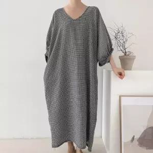 나야홍 빅사이즈 604 뉴가오리소매밴딩원피스 DGLU369