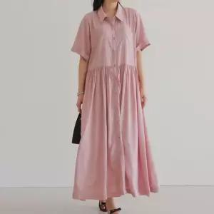 나야홍 빅사이즈 604 동백카라넥반팔원피스 DWBU524