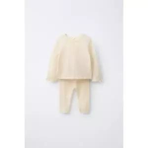 ZARA 칼라도 니트 세트 - 미디움 크림