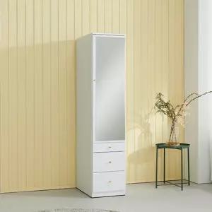 모던 손잡이형 틈새 거울 3단서랍 옷장(40cm 3색) 예쁜 수납장 미니 장롱