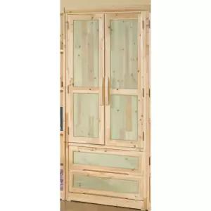 피톤치드 건강 삼나무 원목 아이방 2단서랍 옷장 900/ 신혼 장롱 붙박이장