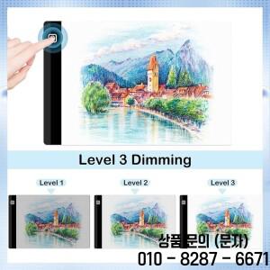 L07A A4 LED 라이트 보드 3 레벨 디밍 가능 밝기 USB 전원 공예 테이블 추적 드로잉 스케치 패드