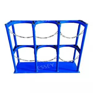 가스통 블루 선반 랙 산소통 보관대 40L 이중병 고정 질소통 보관함