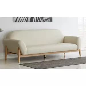 구름 라운드 PU 가죽 신혼 3인용 원목 쇼파 (2색) 소파 심플 가정용 고급