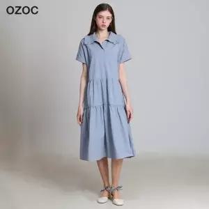 [오조크(OZOC)] 프릴카라 티어드 원피스 (택가격: 114000원)