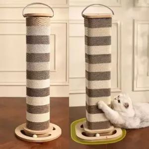 숨숨집캣터널 고양이 초대형 수직 스크래쳐 우드볼 발톱 사냥 1P