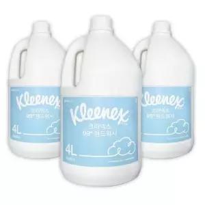 테온셀 크리넥스99+ 거품형 핸드워시 대용량 리필 허브파우더향 4L 3개