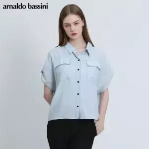 아날도바시니 스티치 플랩포켓 롤업반팔 셔츠