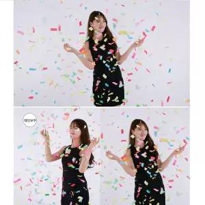 웨딩 파티 셀프촬영 종이꽃가루 칼라풀 컨베티 200g 홈파티 기념파티