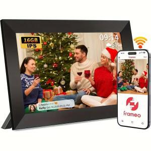 10.1인치 와이파이 전자 디지털 액자 HD IPS 터치스크린 자동 회전 앱 사진 공유 프레임 홈데코 최고의 선