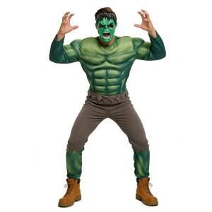 마블 슈퍼히어로 할로윈 의상 성인 스파이더맨 캡틴 아메리카 아이언맨 헐크 머슬 프린트 마스크 파티 코스