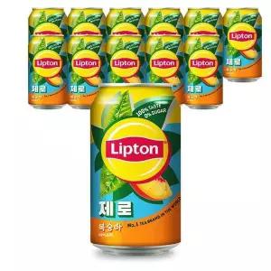 [셀러허브][롯데] 립톤 제로 복숭아 아이스티 355ml X 12캔 (S49323984)