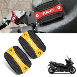 2025년까지 사용 가능한 TMAX560, TMAX530, TMAX530 SX DX CNC 2025 알루미늄 합금 개조 바이크 프론트 브레이크와 클러치 실린더 오일 리저버 캡, TMAX 로고가 포함된 2개 팩 골드 [병행수입품]