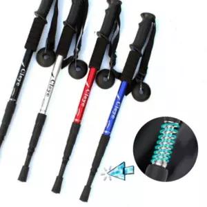 클라이 듀랄루민 등산스틱 4단 접이식 일자형 스틱 2개