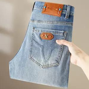 남성청바지 부티크 슬림 스판 스키니 얇은스타일 데님팬츠 심쿵직구