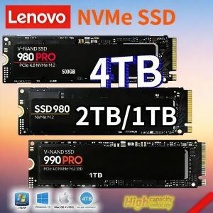 레노버 980Pro/990Pro M.2 NVMe SSD PCIe 4.0 1TB 2TB 4TB 내장형 솔리드 스테이트 드라이브, 노트북 및 데