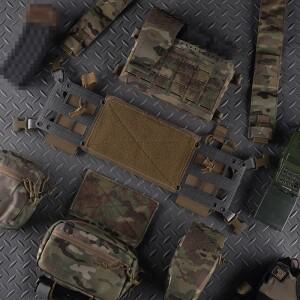 MK4 체스트리그 확장 섀시 조끼 빌트인 MOLLE 라디오 MAG 파우치 윙 헌팅 에어소프트 행잉 백