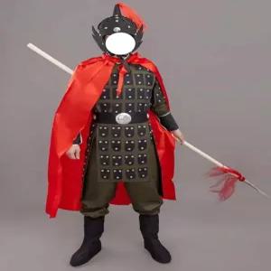 군사 갑옷 장군 코스튬 사극 의상 공연복 촬영 기념사진 할로윈 무사 전통