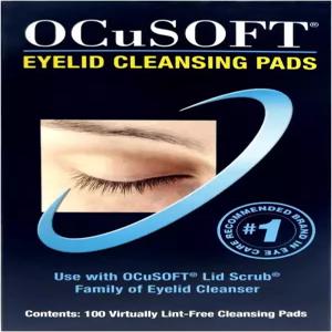 눈꺼풀 클렌징을 위한 OCuSOFT 건식 교체 패드 100개 - 뚜껑 스크럽 클렌저와 함께 사용 별도 판매