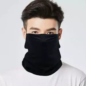 여름용 냉감 귀걸이형 넥 쿨러 골프 멀티 스카프 블랙