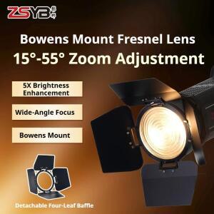 ZSYB YF-140 프레넬 렌즈 배플 포함 5배 더 밝은 효과 바오롱 마운트 포커싱 S100 W120B CX100에 적합