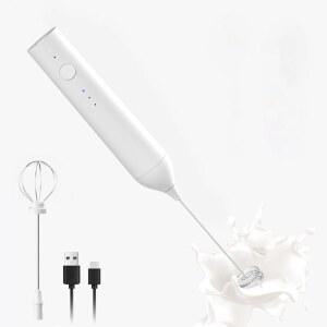 ELMWAY 충전식 커피 단백질 부착물로 파우더용 지팡이 거품기 우유 말차 달걀