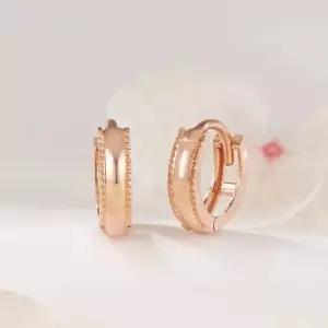 [비앤비골드] 14K 미니 밀그레인 원터치 링귀걸이 한쌍 PNE42606