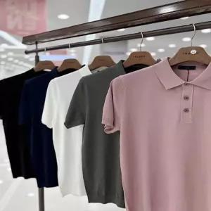 [트루젠]남자 여름 인견 나일론 혼방 탄탄한 조직감 반팔 폴로 카라넥 니트 스웨터 티