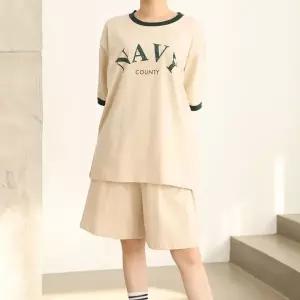 [하프클럽/나야홍]빅사이즈 604 네비텍스트나염바지세트 DWBS186