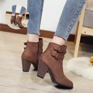 라운드벨트 앵클부츠 여성부츠 힐부츠 앵글부츠 앵클