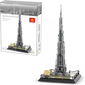 JMYZBD 버즈 칼리파 타워 두바이 빌딩 블록 세트 555 건축 모델 키트 수집 가능한 기념품 성인 및