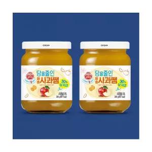 오뚜기 국산 청송 사과청 잼 저당 라이트 light 사과쨈 290g 2개