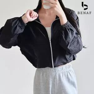 [베나프]윈드런 스트링 크롭 바람막이 점퍼_FF3JP001