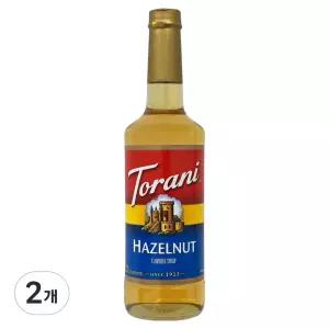 (1+1) 토라니 오리지널 헤이즐넛향 시럽, 2개, 750ml  2Set