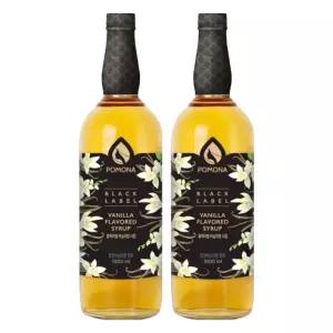 포모나 블랙라벨 바닐라 시럽, 1L, 2개