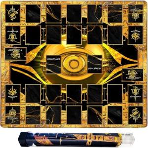 세이버마스터 카드 고무 매트 2인용 게이머용 정사각형 플레이매트 60x60cm/236x236인치 튜브
