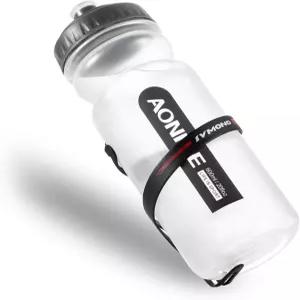 AONIJIE 러브투어 자전거 물병 케이지 - 20온스 BPA 프리 스퀴즈 병 야외 위한 합금 홀더 브래킷