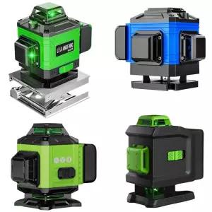 레이저레벨기 전자식 4D 레이저 레벨 셀프 레벨링 360 ° 수평 수직 크로스 초강력 그린 블루 빔 81216 라