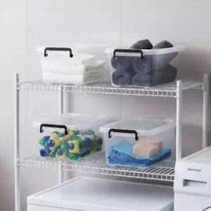 [골드스마일]스탠다드 다용도 소형 정리함 수납함 옷 박스 4개