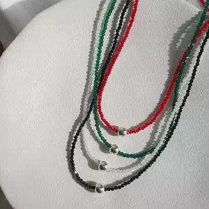 [신세계라이브쇼핑][옷자락] 여자 비즈 진주 실버볼 레이어드 데일리 목걸이